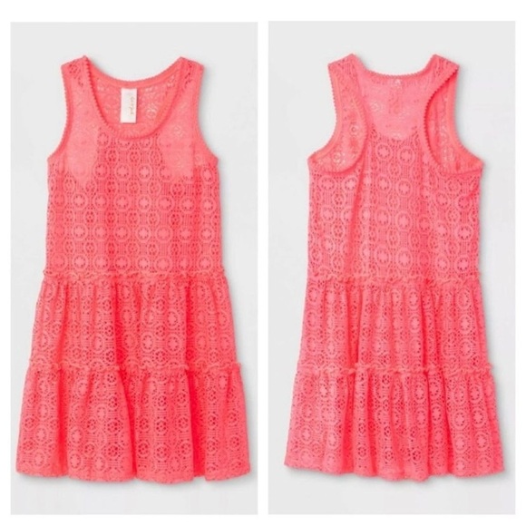 Cat & Jack | Girls Pink Sleeveless Scoop Neck Cover Up - Picture 1 of 2